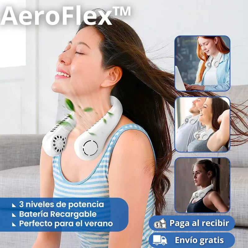 Ventilador de Cuello Portátil Recargable